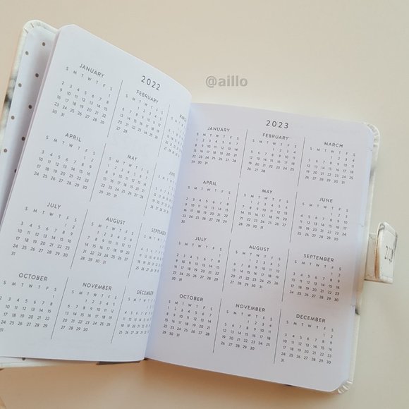 2022-2023 ECCOLO Pocket Planner Gray Marble - Picture 10 of 14